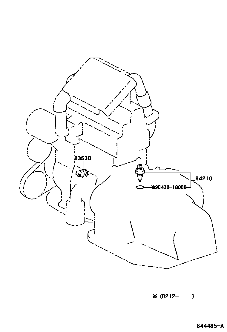 Toyota YARIS 开关和继电器和ECU EPC diagram — 844485A