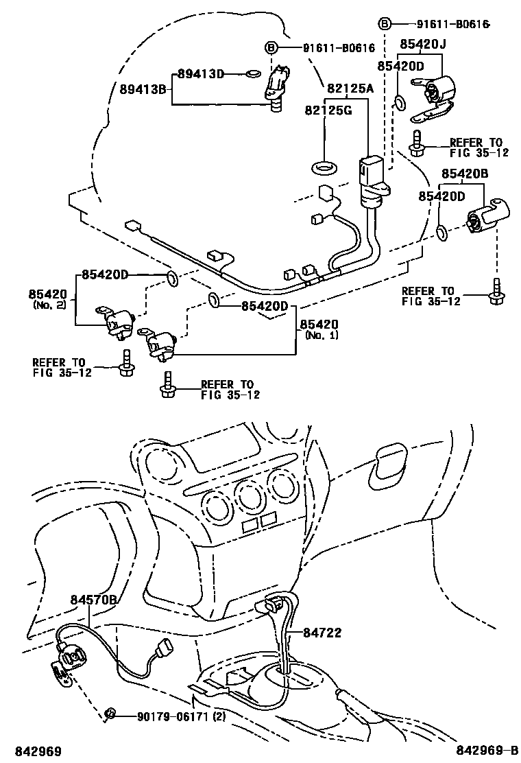 Toyota YARIS 超速档和电子控制变速器 EPC diagram — 842969B
