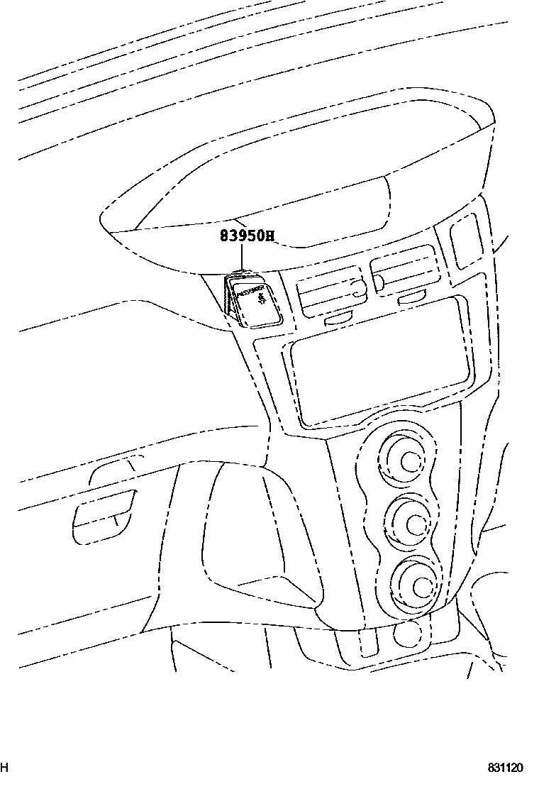 Toyota YARIS indicator light EPC diagram — 831120