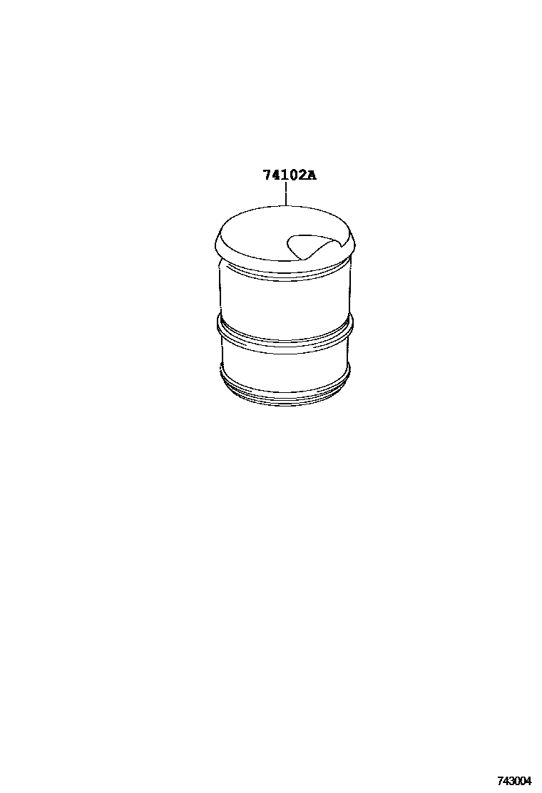 Toyota YARIS 烟灰盒 EPC diagram — 743004