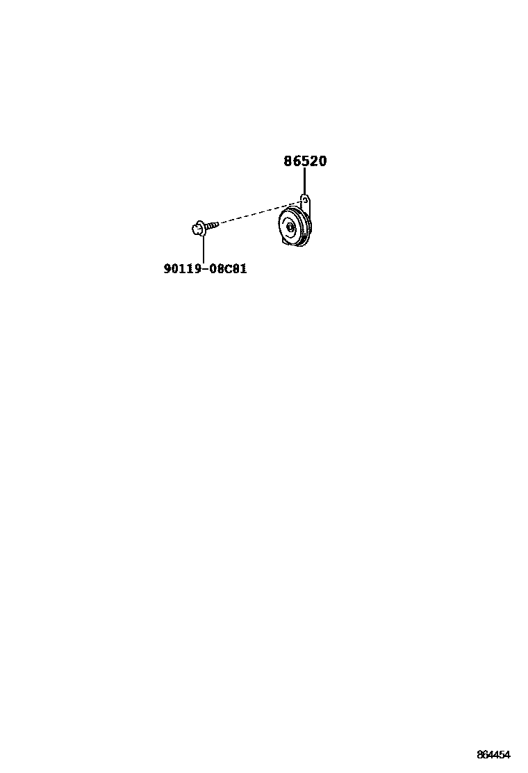 Toyota YARIS 喇叭 EPC diagram — 864454