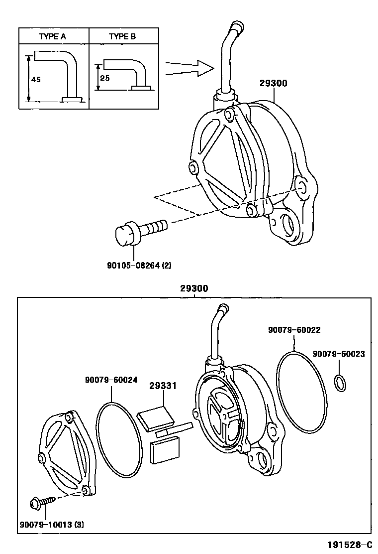 Toyota YARIS 真空泵 EPC diagram — 191528C