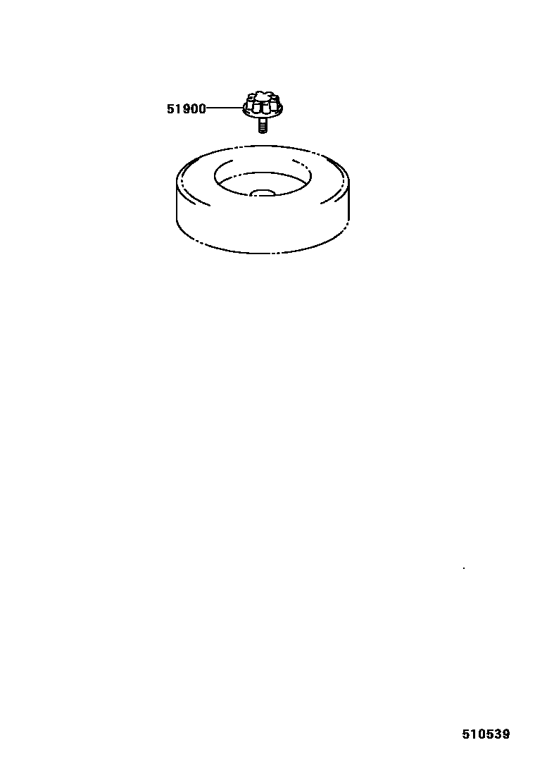 Toyota YARIS Spare tire rack EPC diagram — 510539
