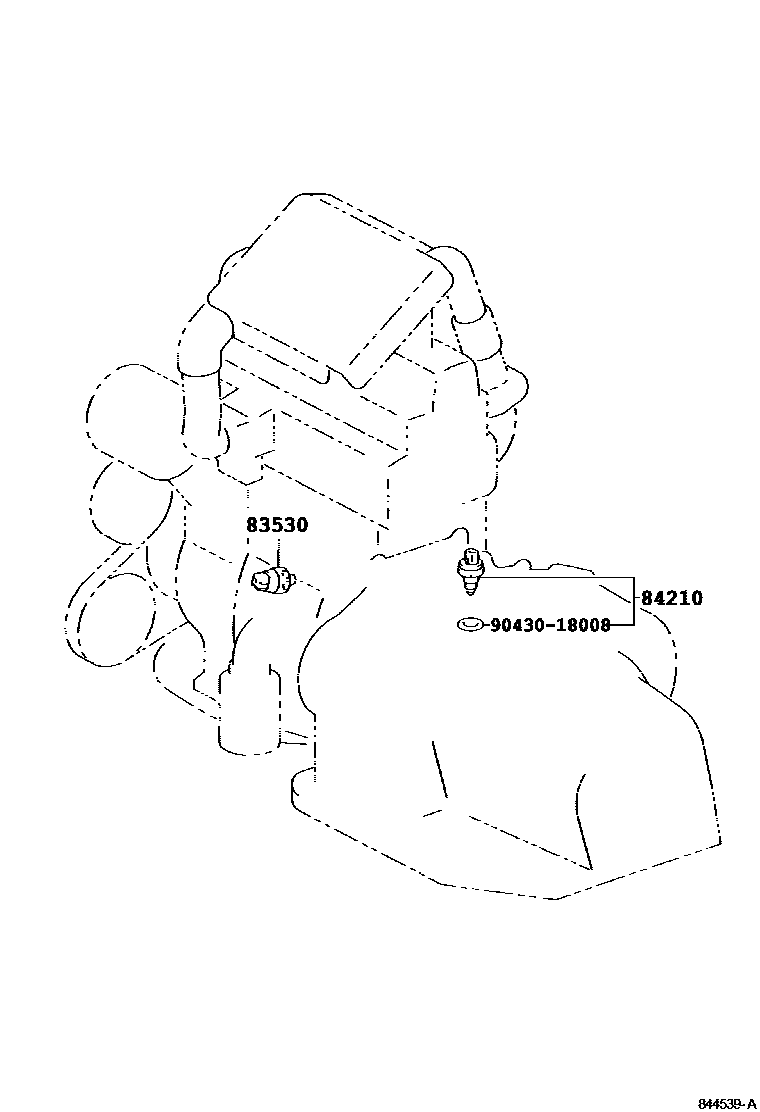 Toyota YARIS 开关和继电器和ECU EPC diagram — 844539A