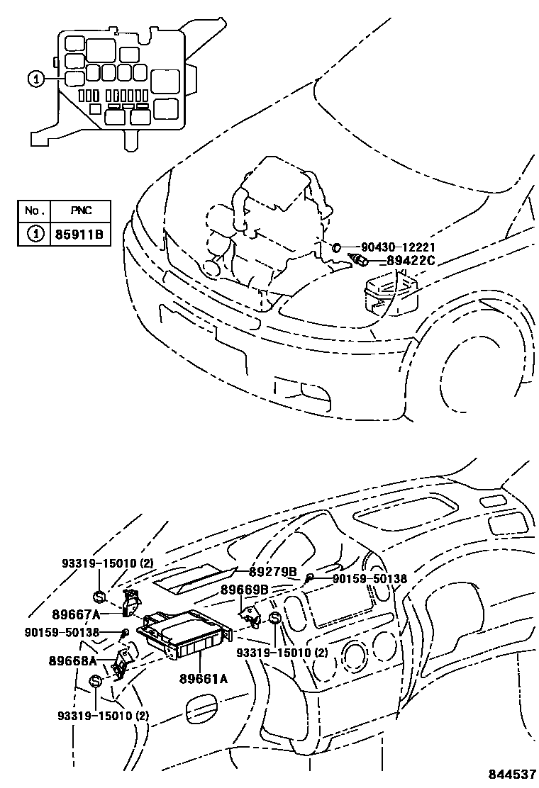 Toyota YARIS 电子控制柴油机(ECD) EPC diagram — 844537