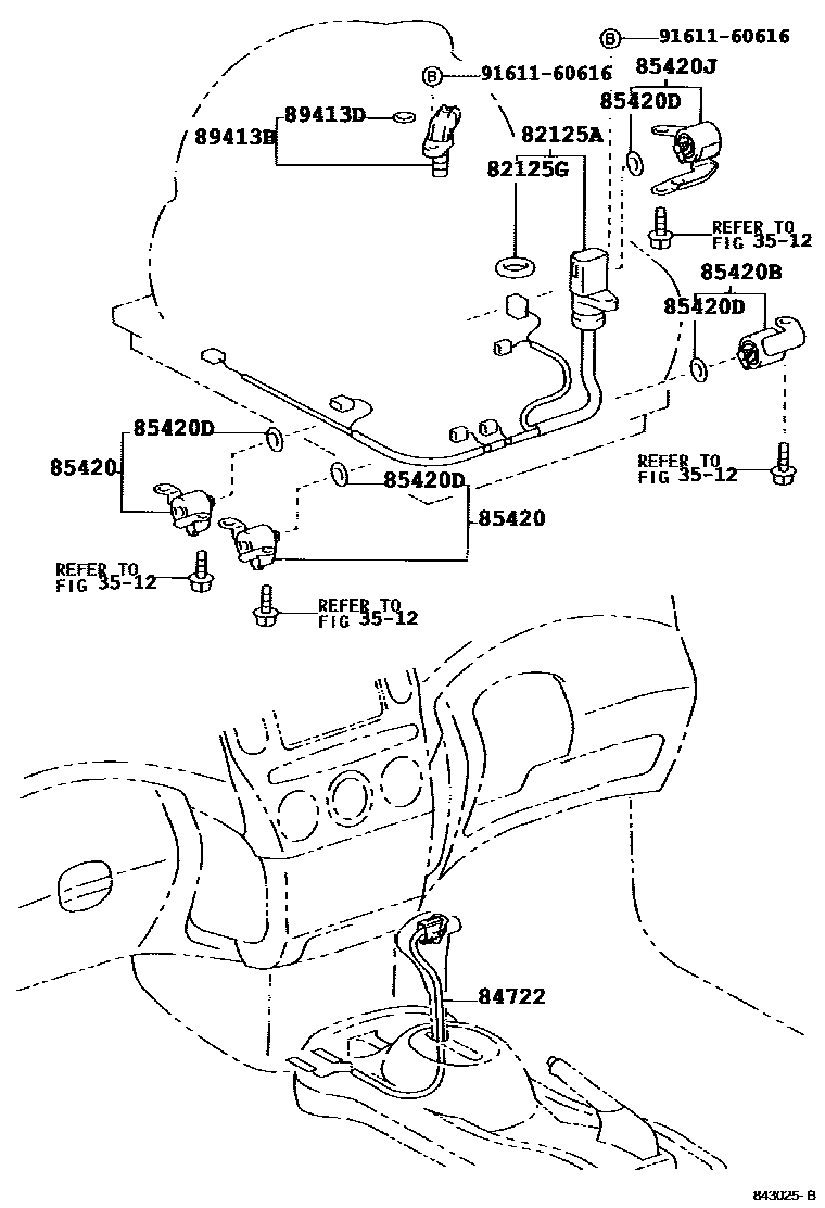 Toyota YARIS 超速档和电子控制变速器 EPC diagram — 843025B