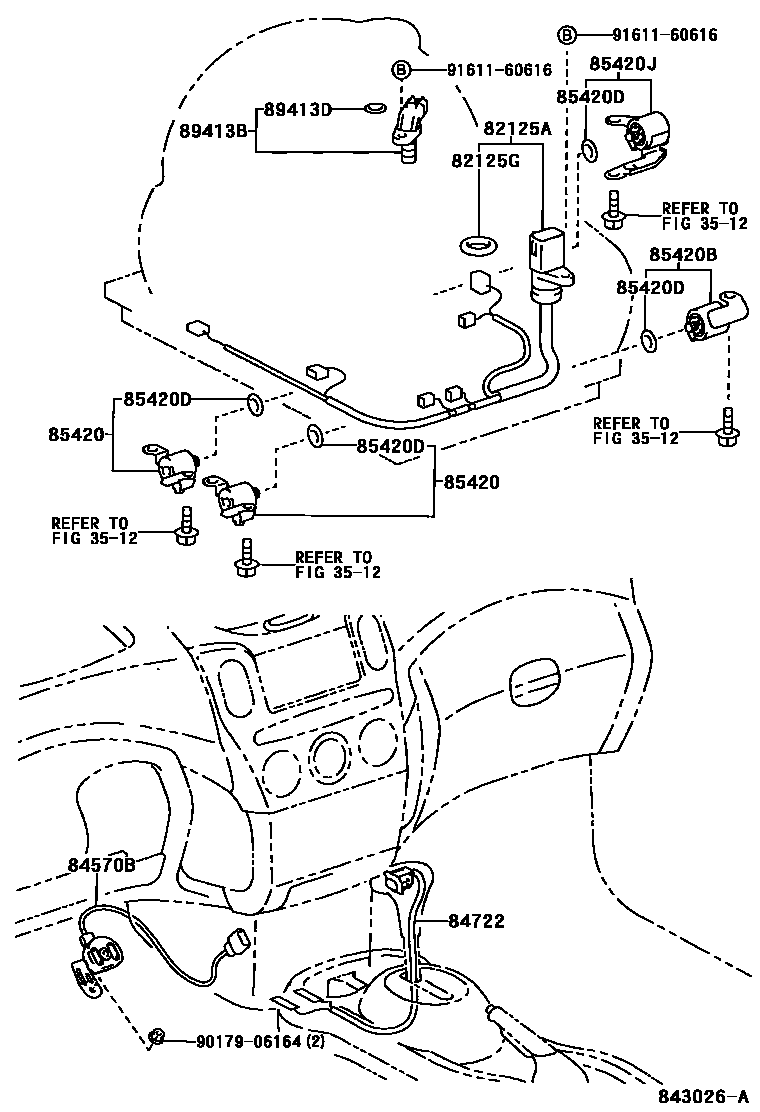 Toyota YARIS 超速档和电子控制变速器 EPC diagram — 843026A