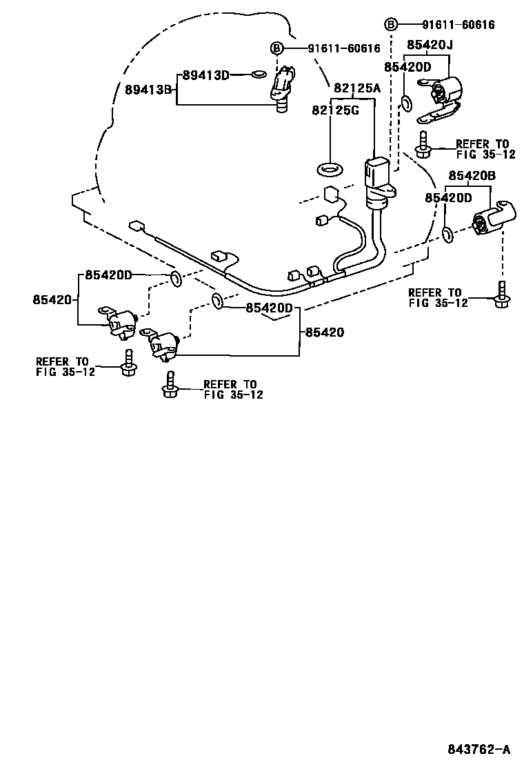Toyota YARIS 超速档和电子控制变速器 EPC diagram — 843762A