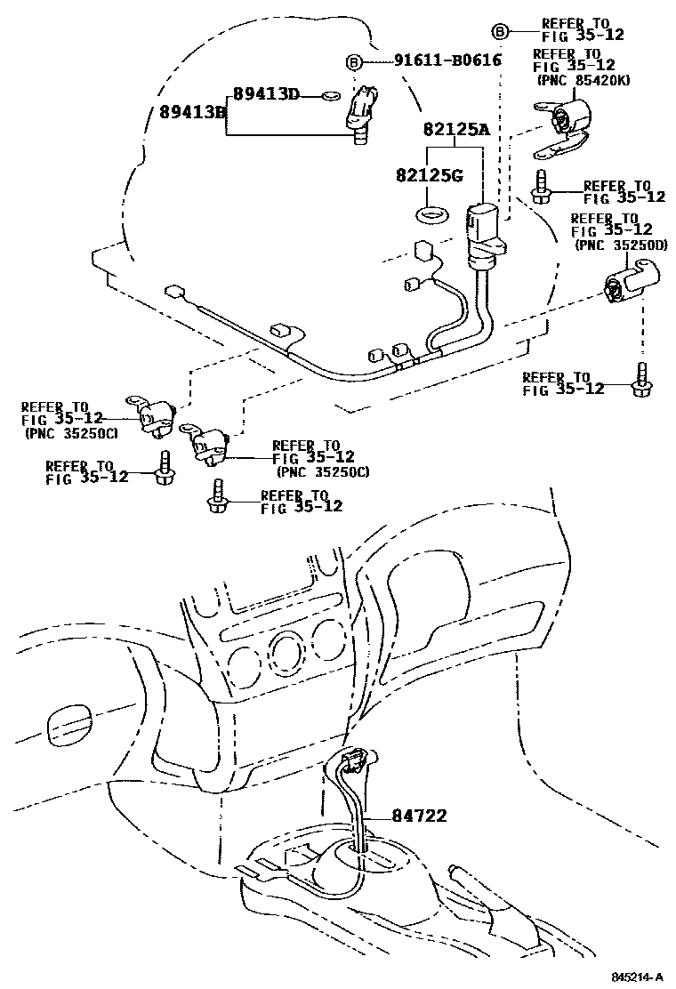 Toyota YARIS 超速档和电子控制变速器 EPC diagram — 845214A