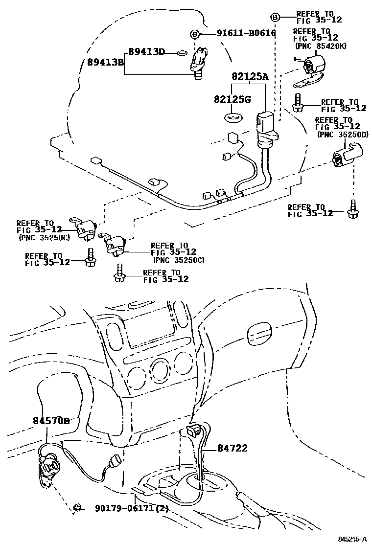 Toyota YARIS 超速档和电子控制变速器 EPC diagram — 845215A