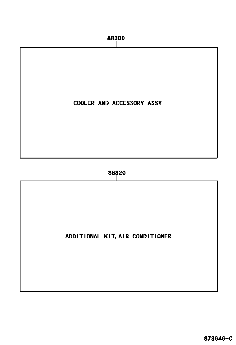 Toyota YARIS 暖风和空调系统 - 组件 EPC diagram — 873646C