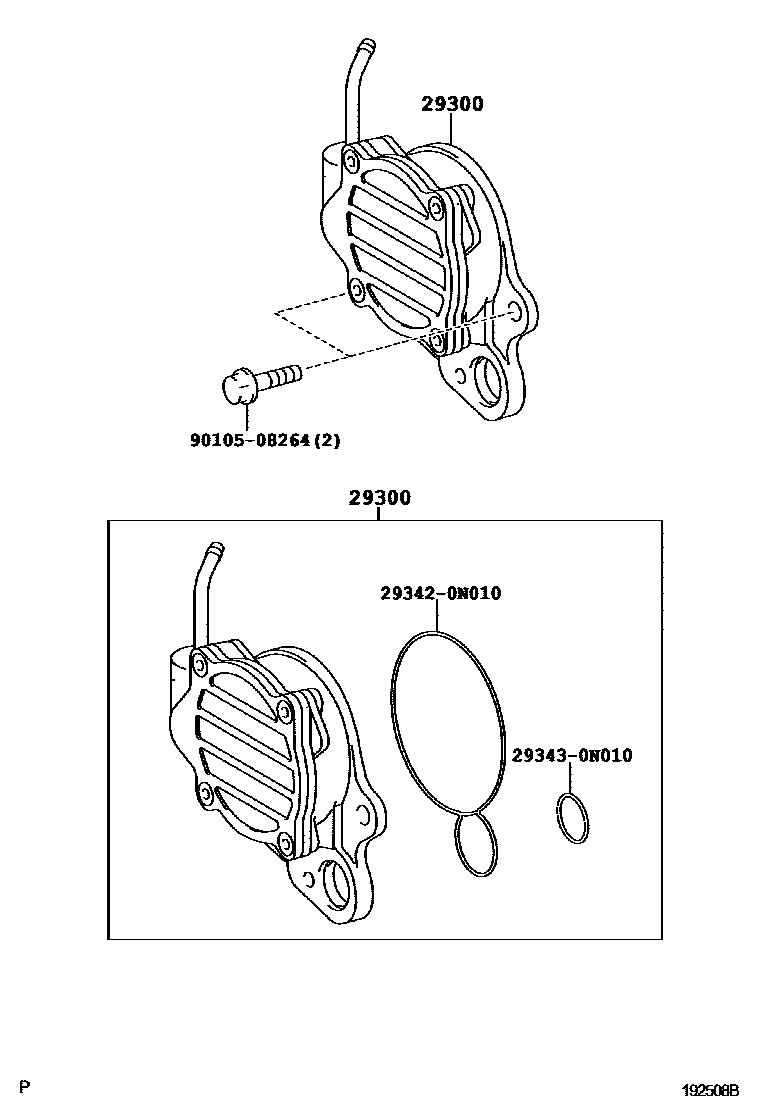Toyota YARIS 真空泵 EPC diagram — 192508B
