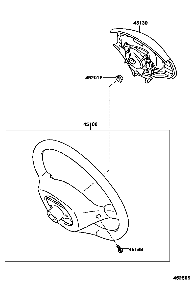 Toyota YARIS Steering Wheel EPC diagram — 452509