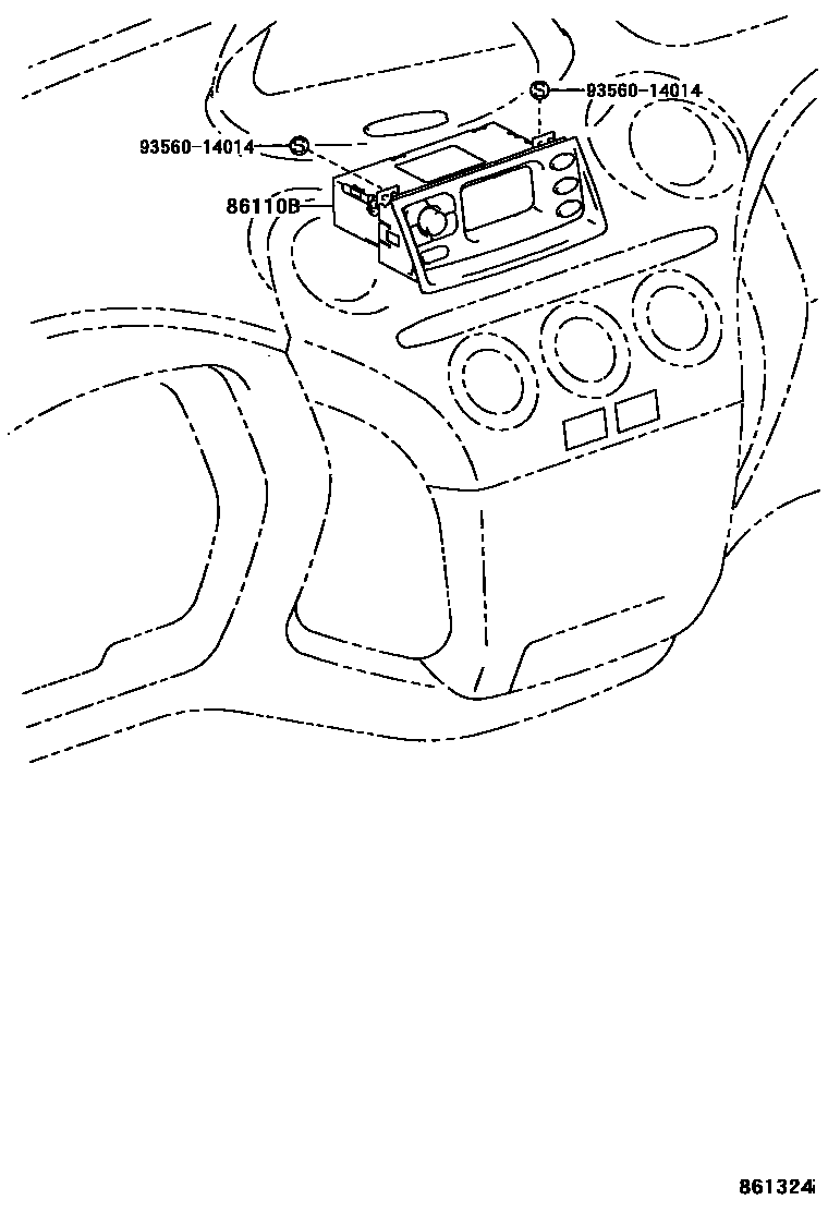 Toyota YARIS 导航和前监视器显示屏 EPC diagram — 861324