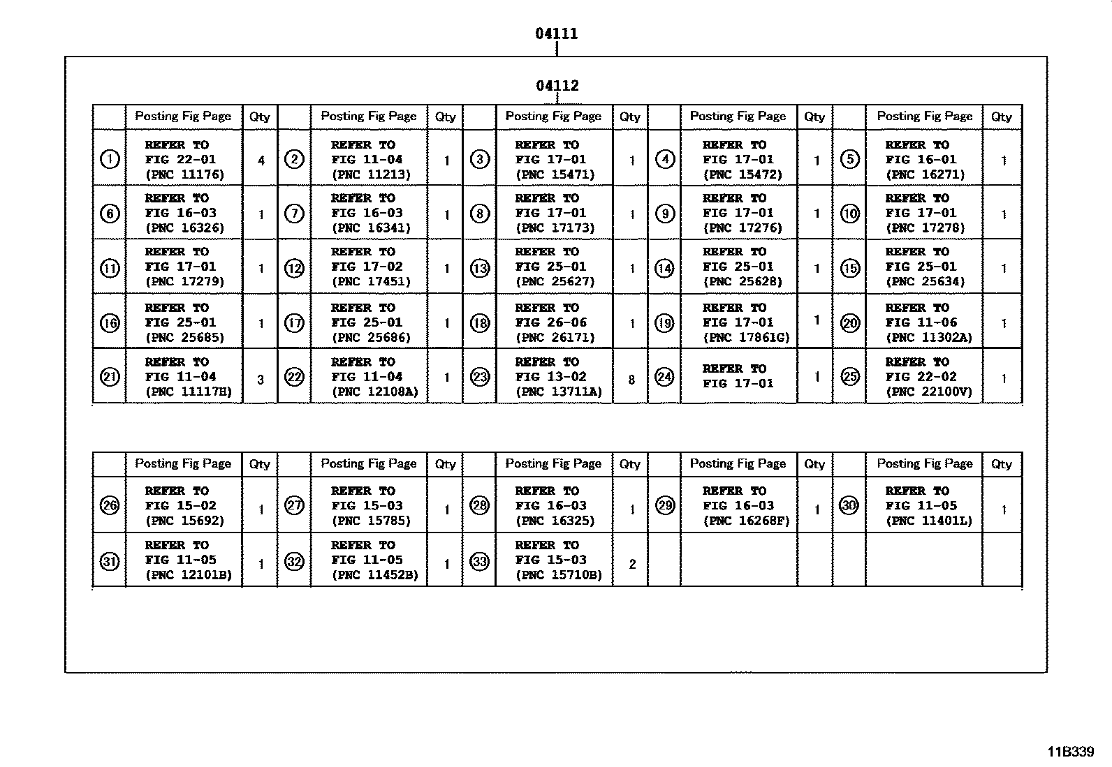 Toyota YARIS Engine Overhaul Gasket Kit EPC diagram — 11B339