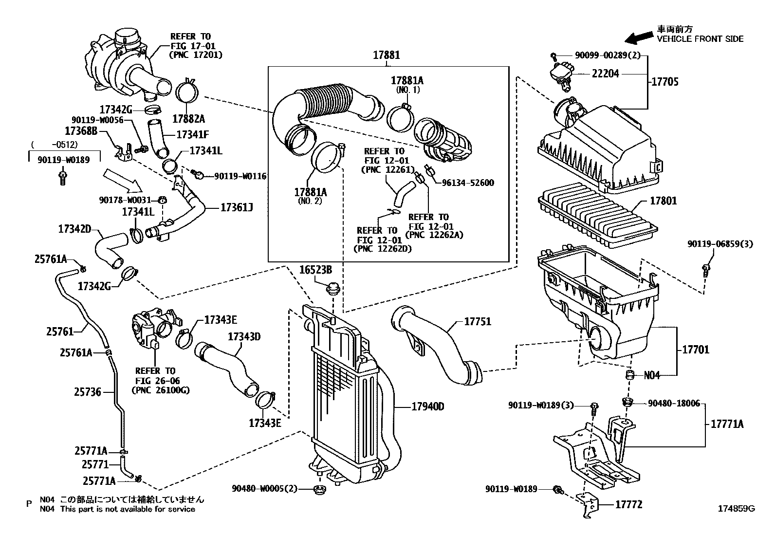 Toyota YARIS Air Cleaner EPC diagram — 174859G