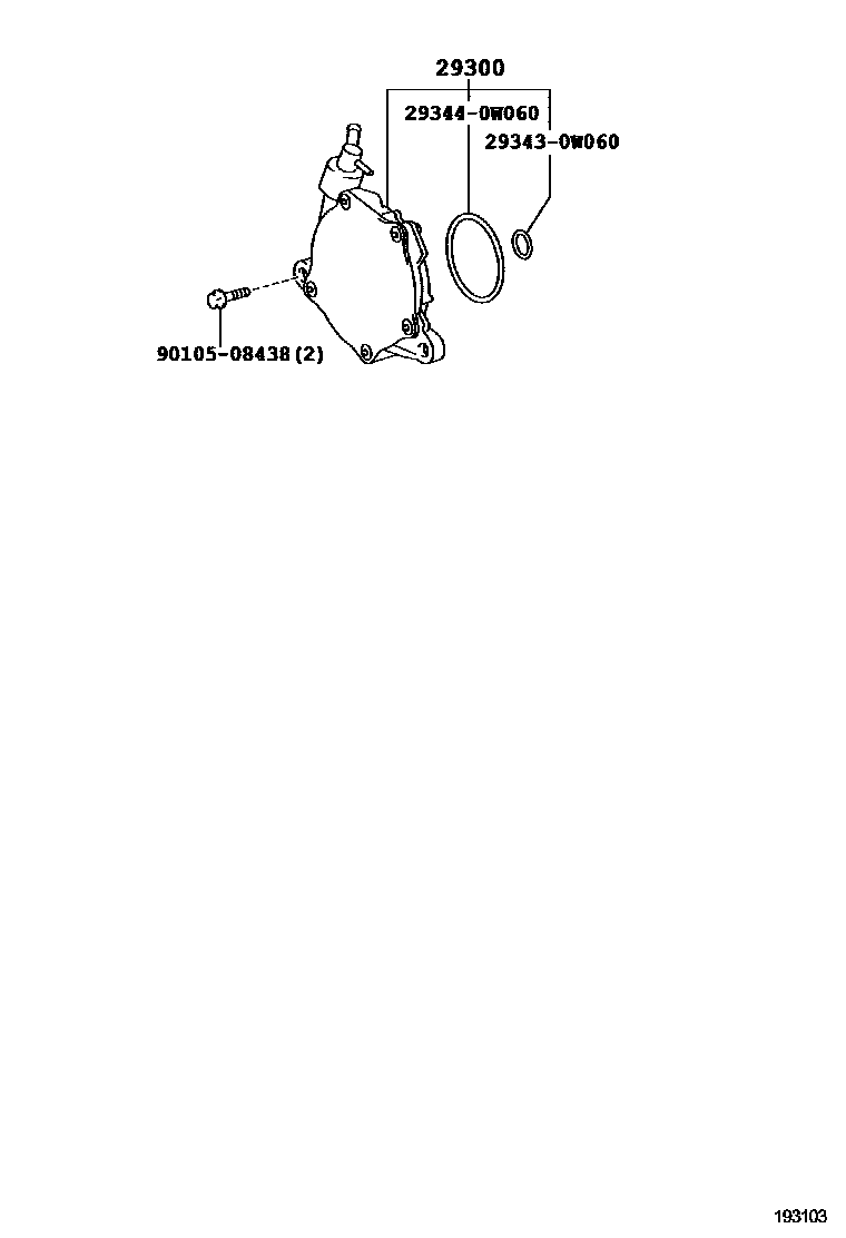 Toyota YARIS 真空泵 EPC diagram — 193103
