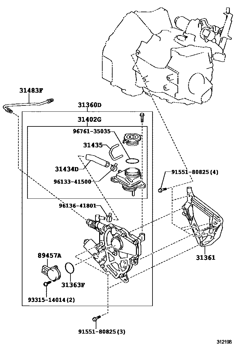 Toyota YARIS FREE TRONIC系统 EPC diagram — 312198