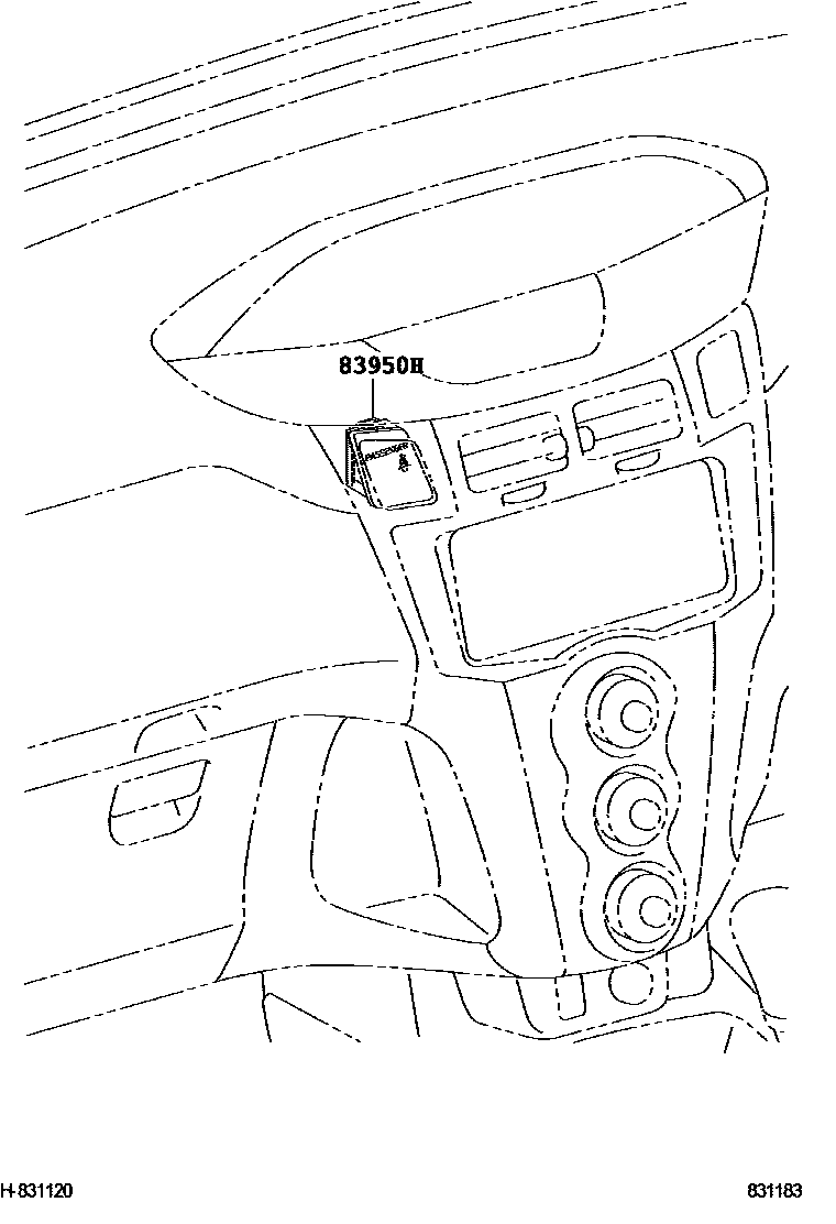 Toyota YARIS indicator light EPC diagram — 831183