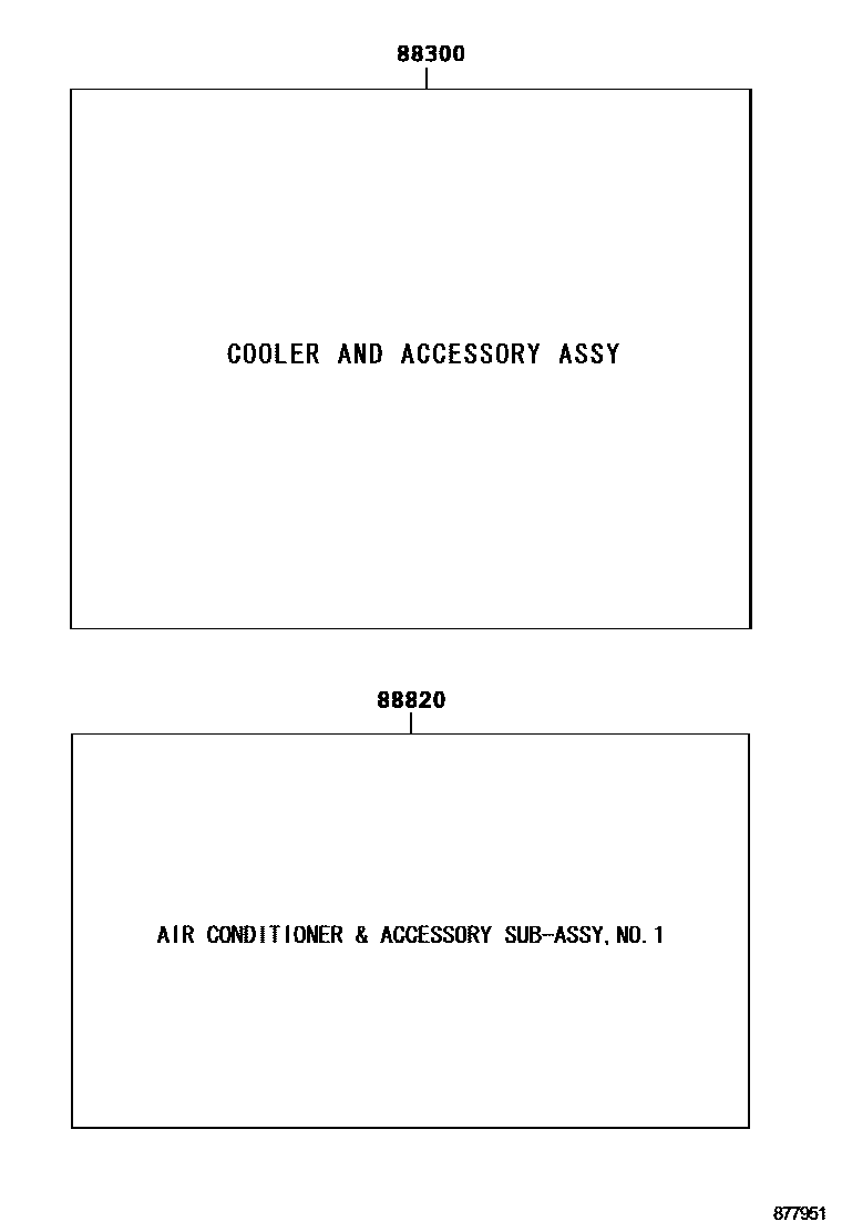 Toyota YARIS 暖风和空调系统 - 组件 EPC diagram — 877951A