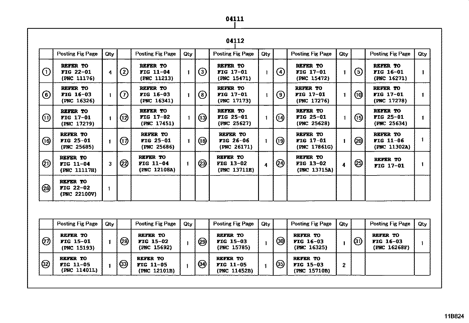 Toyota YARIS Engine Overhaul Gasket Kit EPC diagram — 11B824