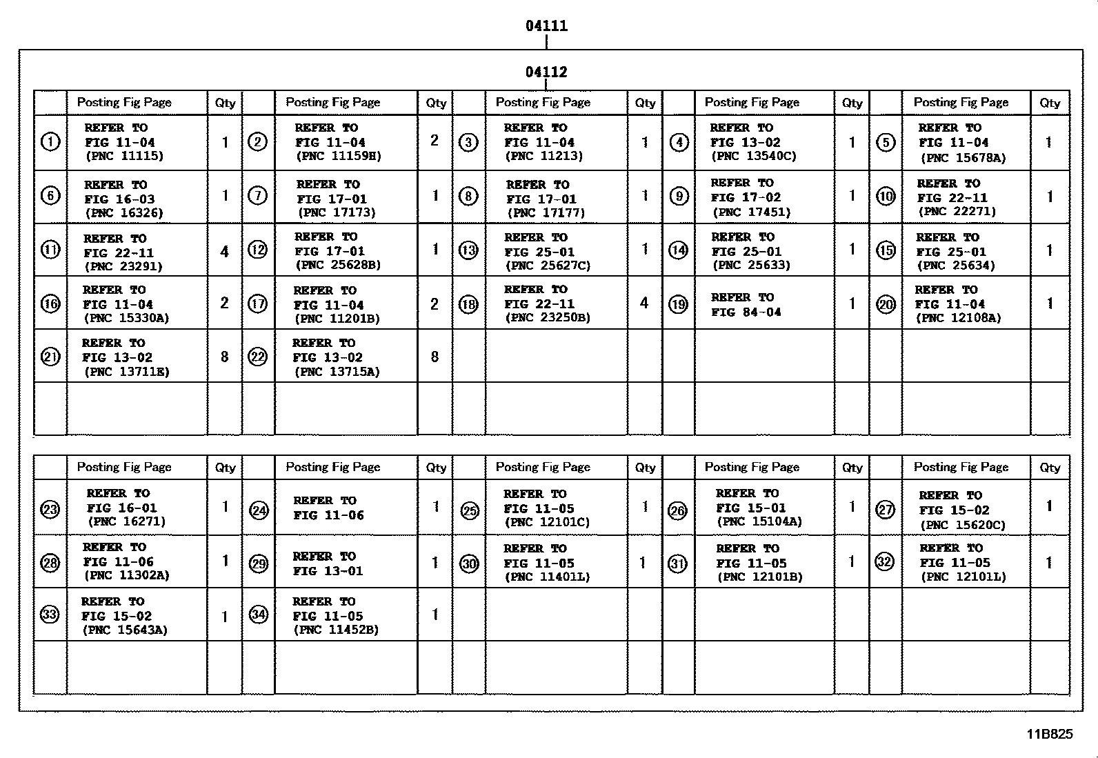 Toyota YARIS Engine Overhaul Gasket Kit EPC diagram — 11B825