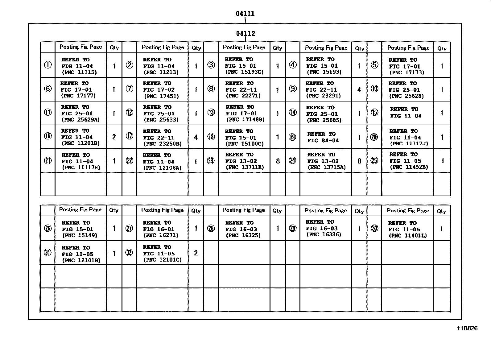 Toyota YARIS Engine Overhaul Gasket Kit EPC diagram — 11B826