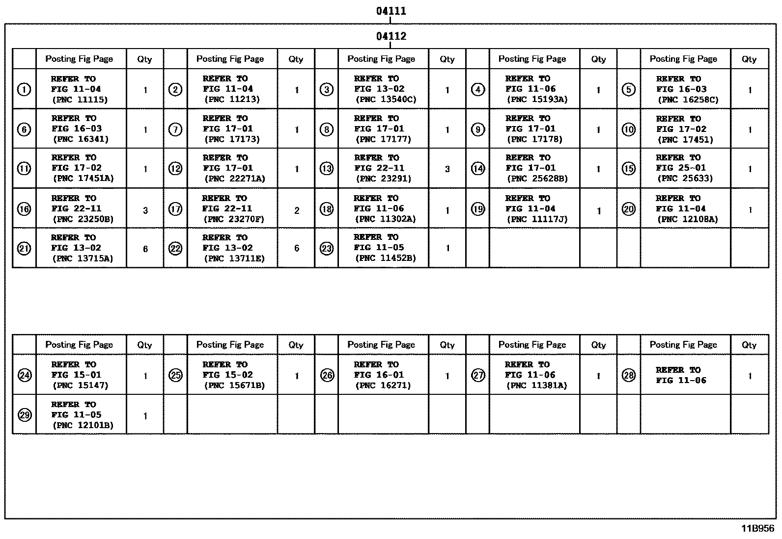 Toyota YARIS Engine Overhaul Gasket Kit EPC diagram — 11B956