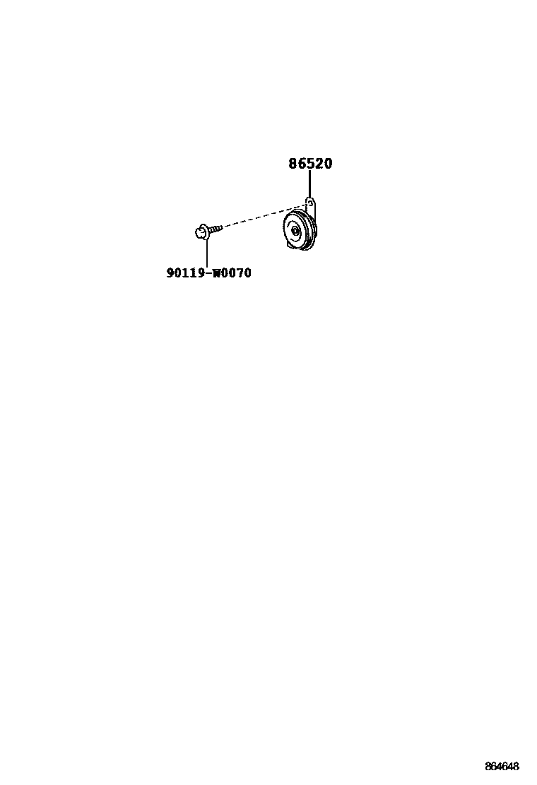 Toyota YARIS 喇叭 EPC diagram — 864648