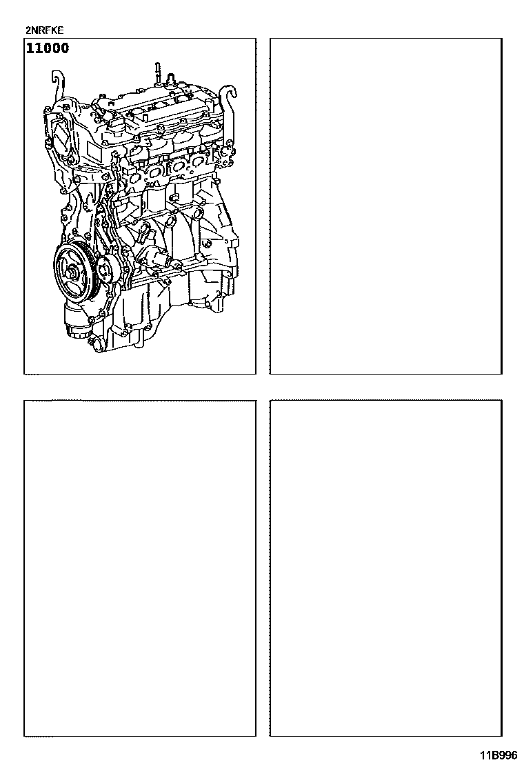 Toyota YARIS Partial Engine Assembly EPC diagram — 11B996