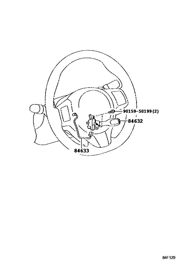 Toyota YARIS 巡航控制(自动行驶) EPC diagram — 84F129