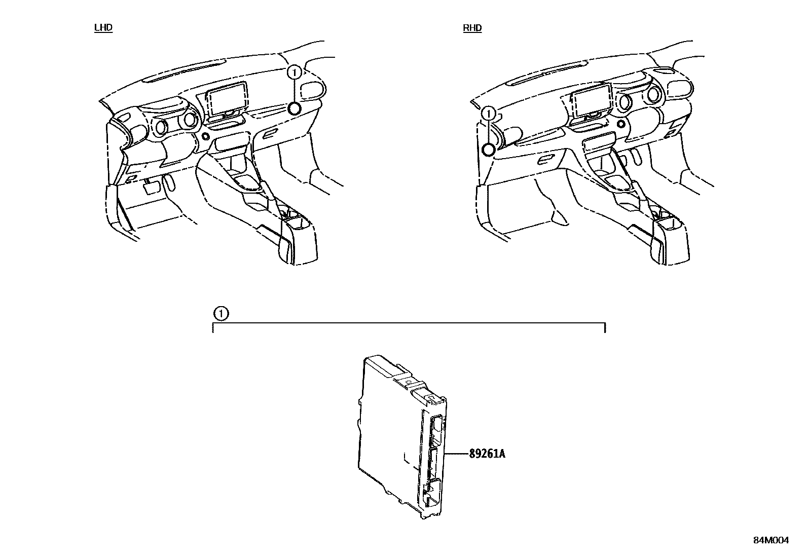 Toyota YARIS 电子控制系统 EPC diagram — 84M004