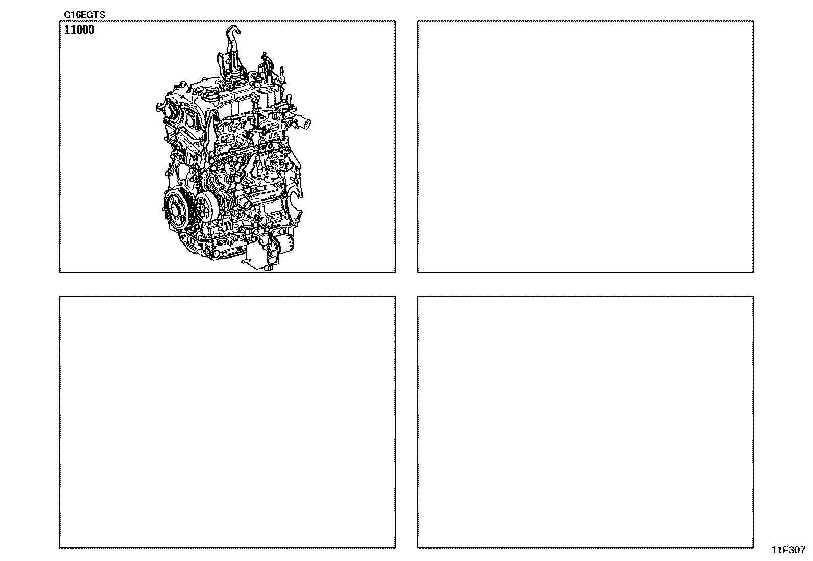 Toyota YARIS Partial Engine Assembly EPC diagram — 11F307