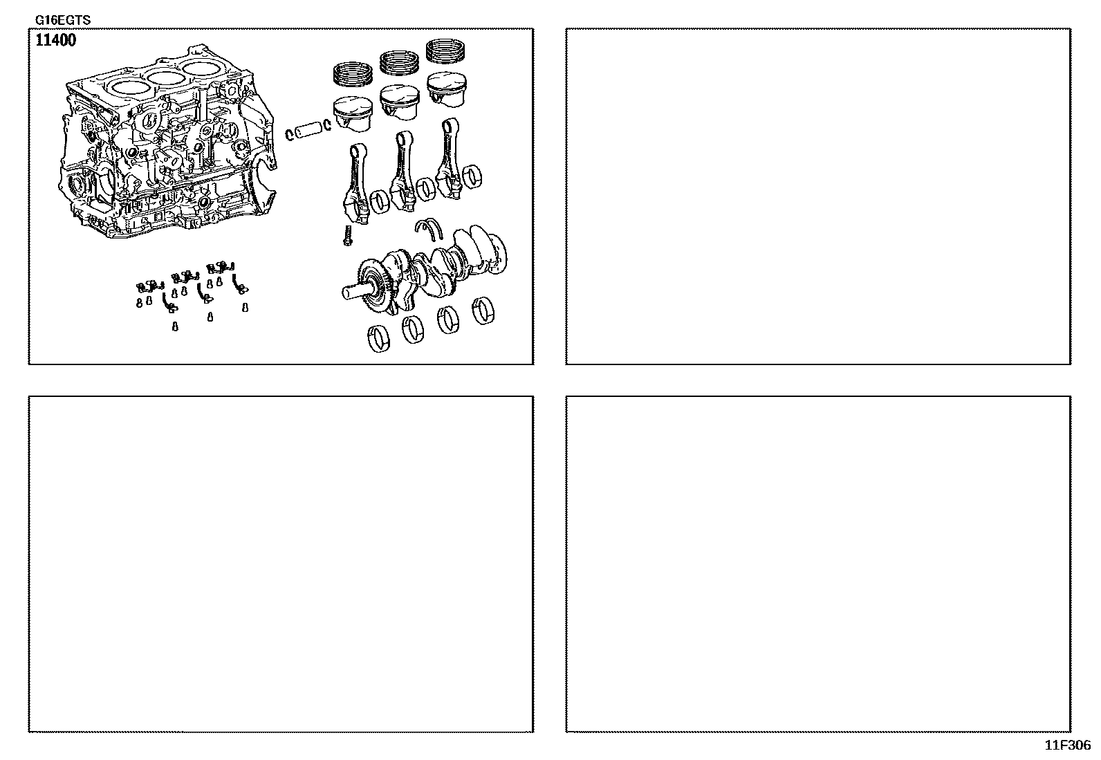 Toyota YARIS Short Block Assembly EPC diagram — 11F306
