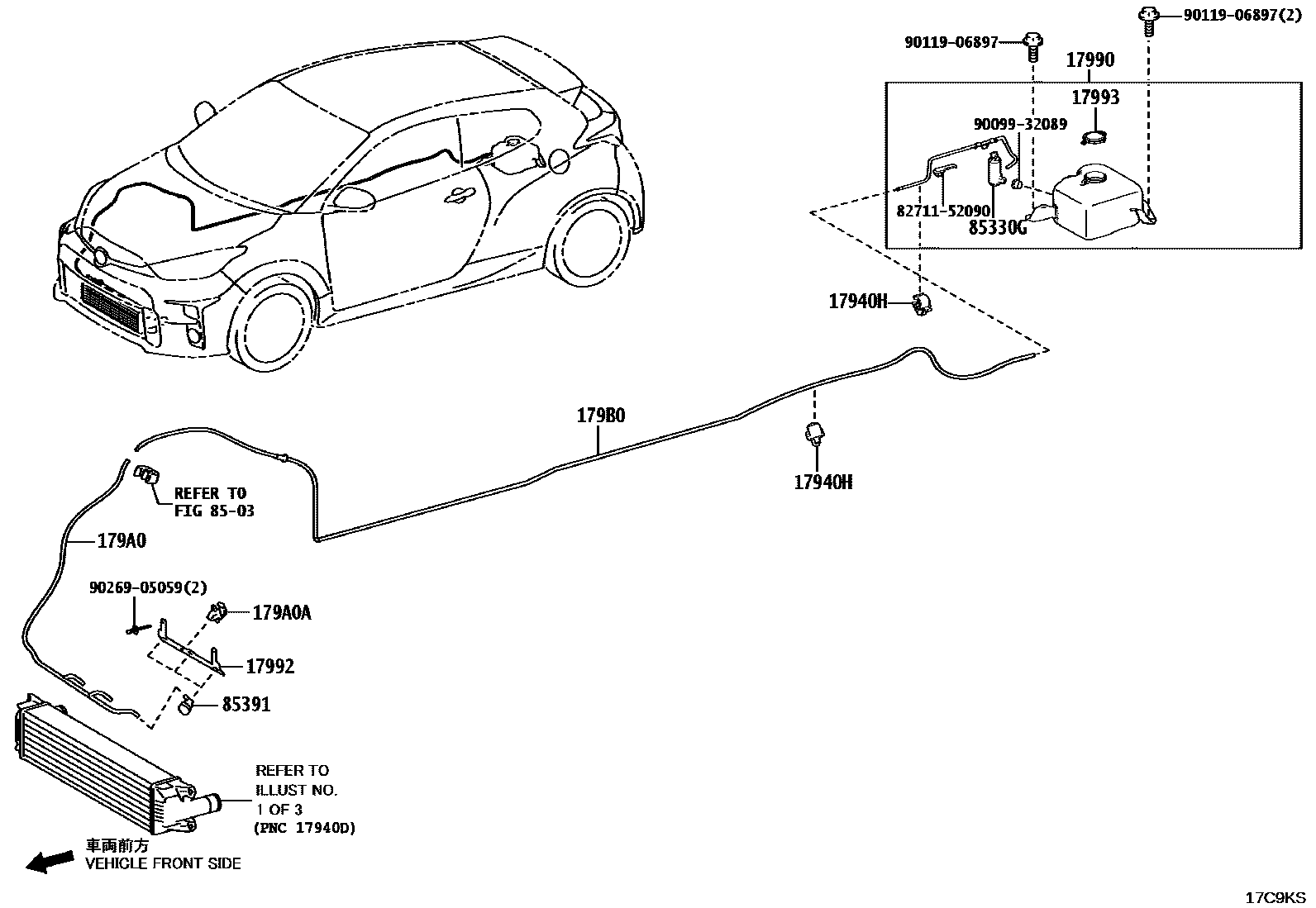 Toyota YARIS Air Cleaner EPC diagram — 17C9KS