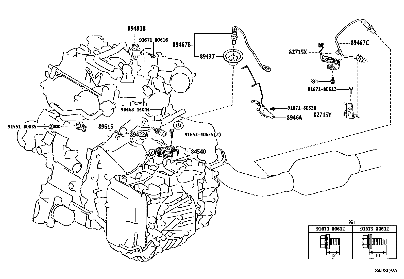 Toyota YARIS 开关和继电器和ECU EPC diagram — 84R3QVA