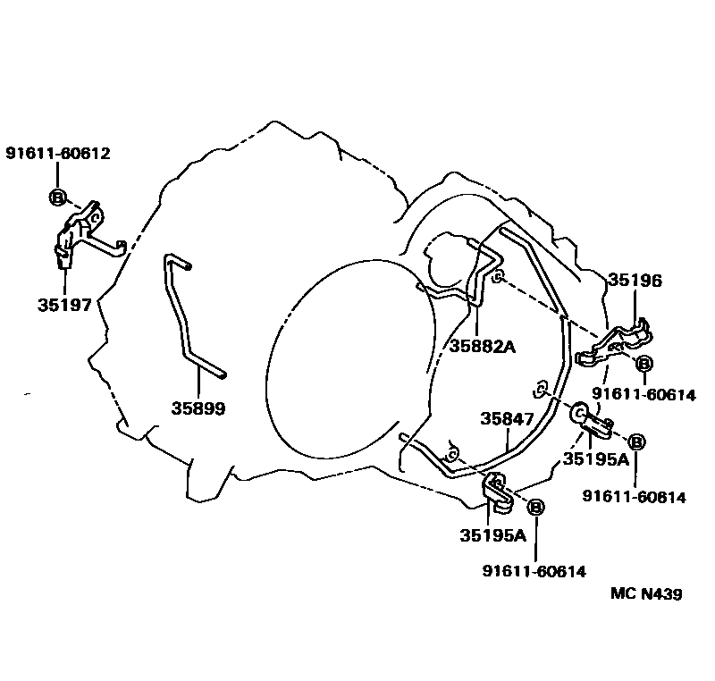 Toyota COROLLA 阀体和滤油网(ATM) EPC diagram — MCN439