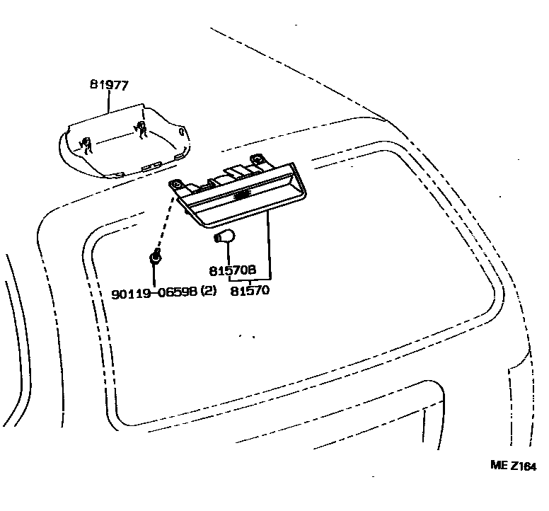 Toyota COROLLA 高位刹车灯 EPC diagram — MEZ164