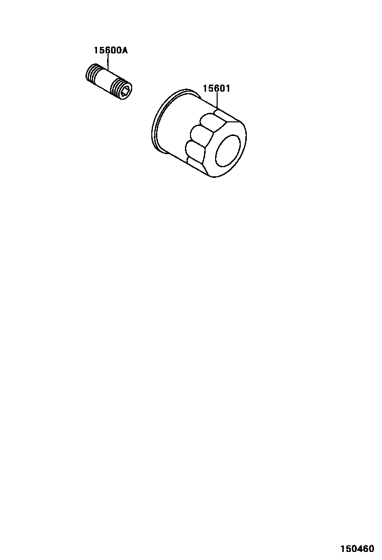 Toyota COROLLA Oil Filter EPC diagram — 150460