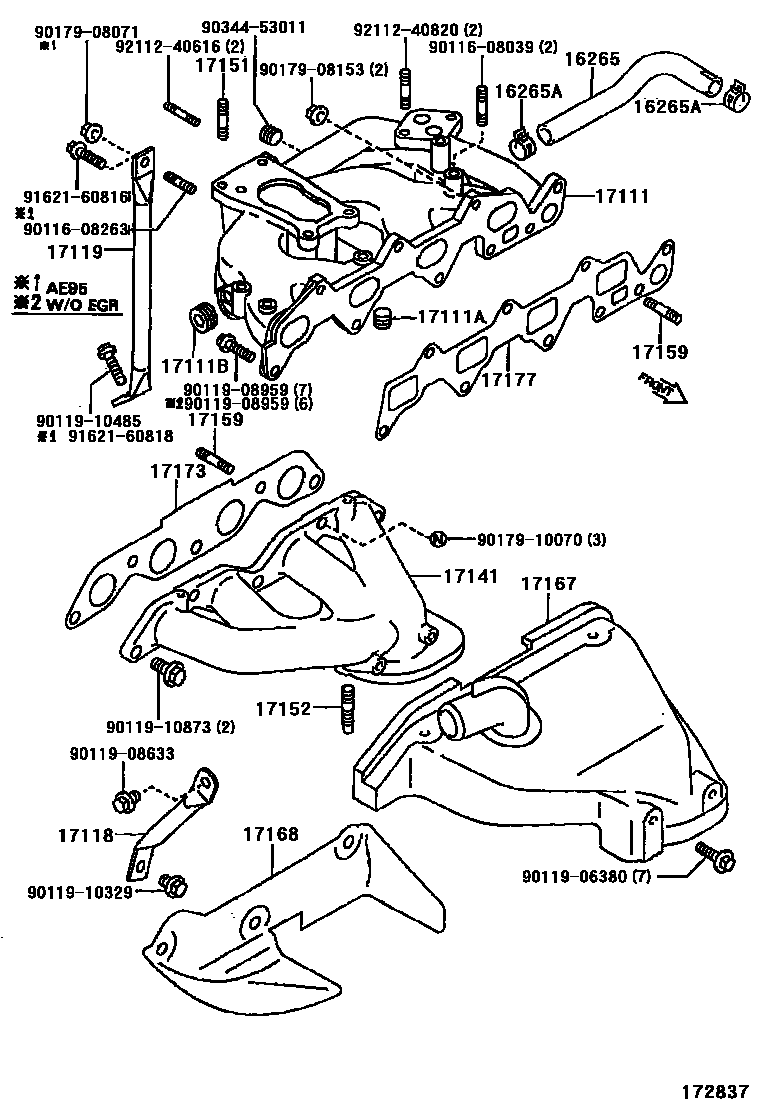 Toyota COROLLA Manifold EPC diagram — 172837
