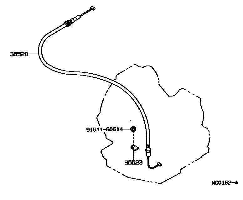 Toyota COROLLA 节气阀连杆和阀杆(ATM) EPC diagram — NC0162A