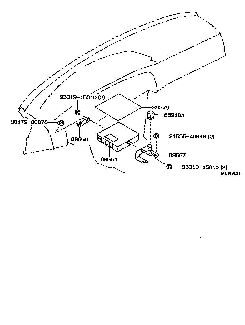 Toyota COROLLA 电子燃油喷射系统 EPC diagram — MEN200