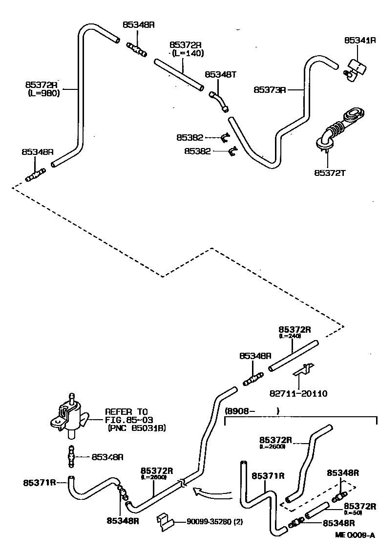 Toyota COROLLA 后清洗器 EPC diagram — MEQ009A