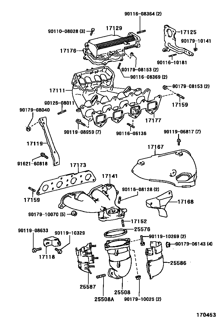 Toyota COROLLA Manifold EPC diagram — 170453