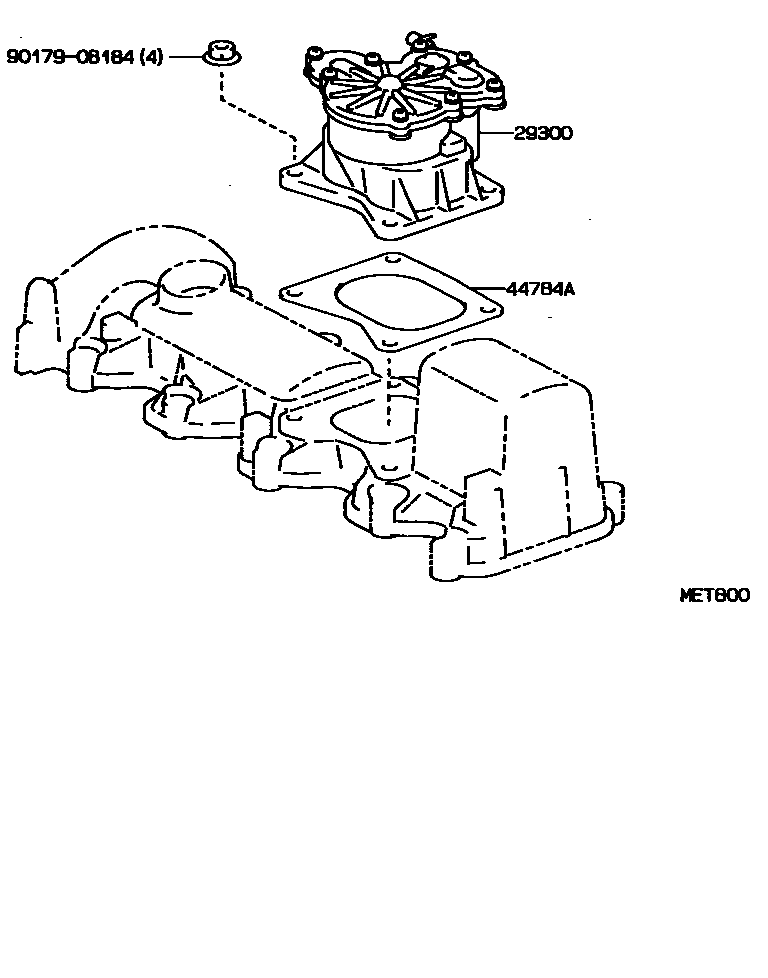 Toyota COROLLA 真空泵 EPC diagram — MET800