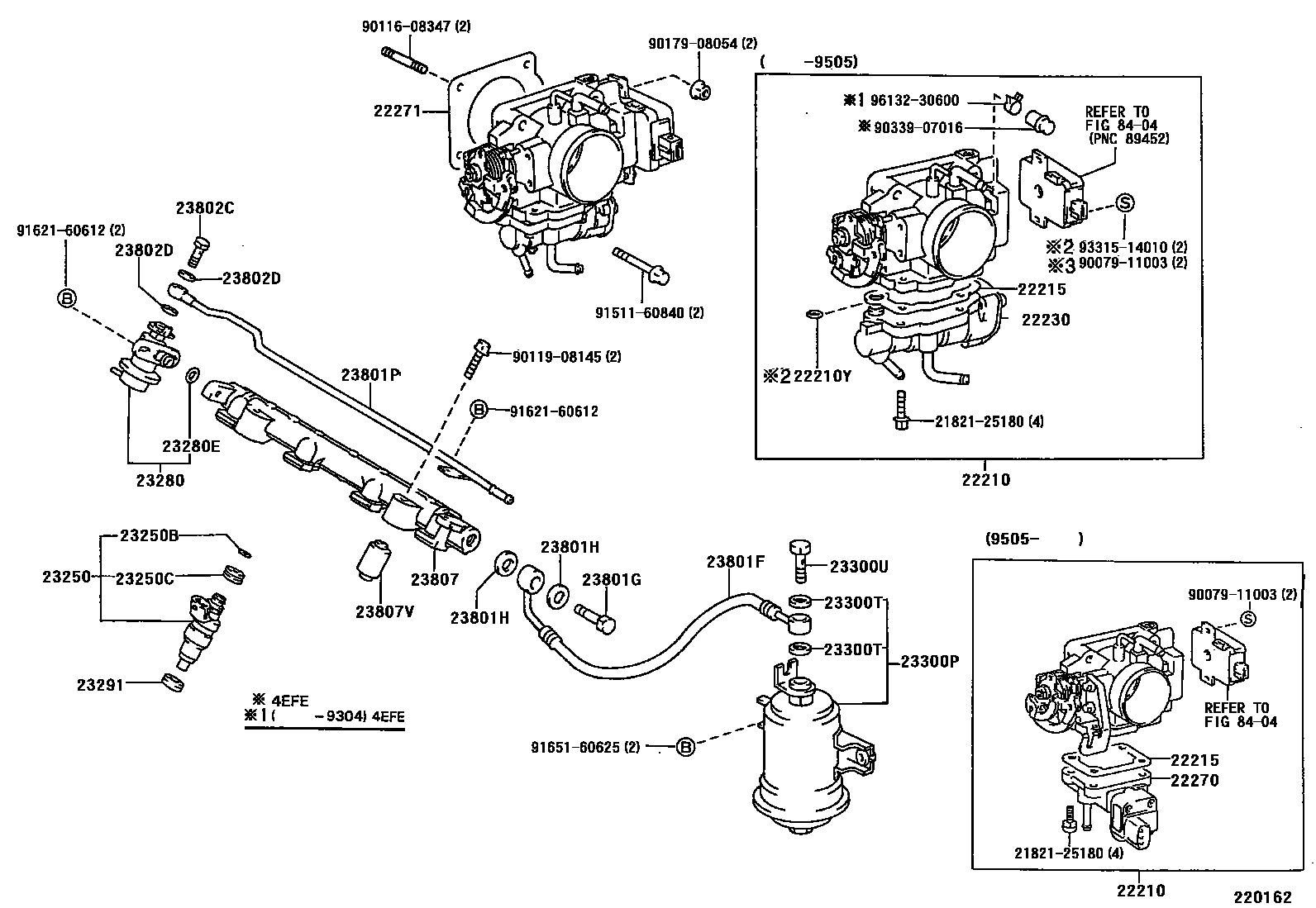 Toyota COROLLA 燃油喷射系统 EPC diagram — 220162