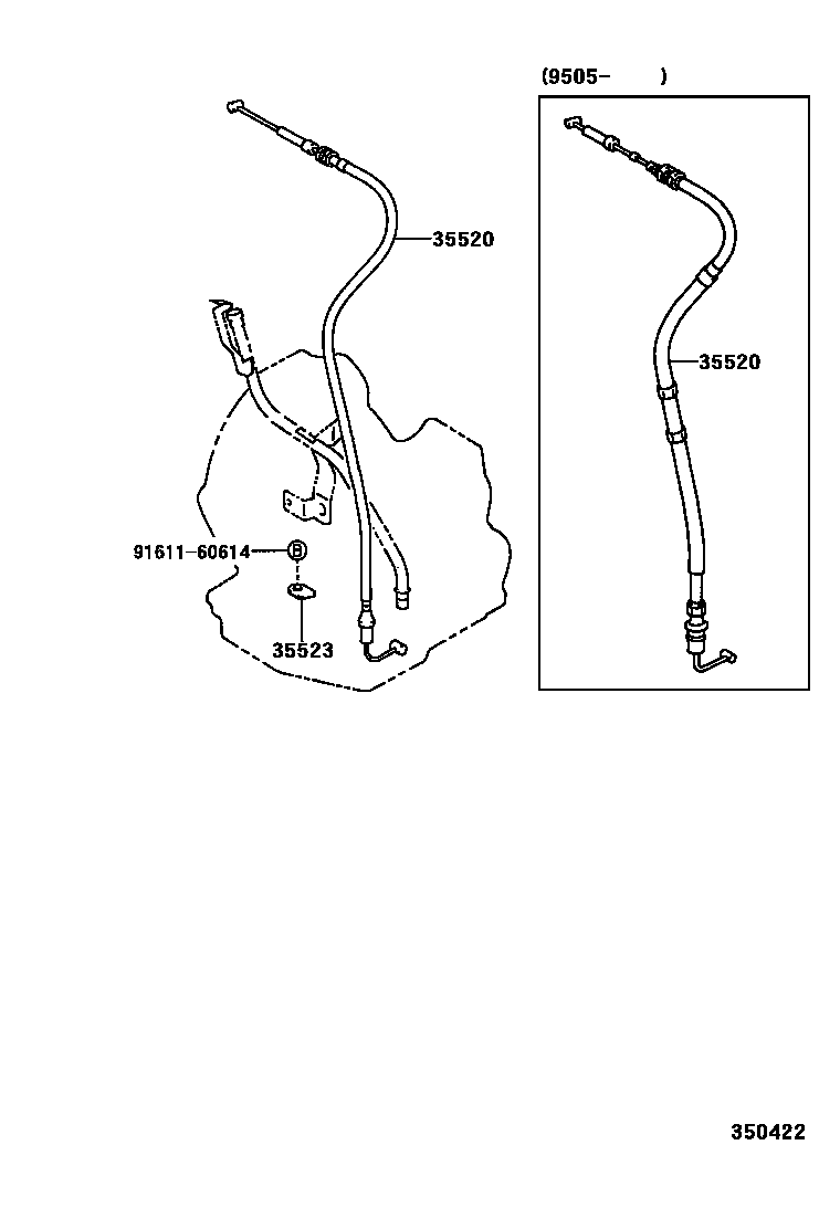 Toyota COROLLA 节气阀连杆和阀杆(ATM) EPC diagram — 350422