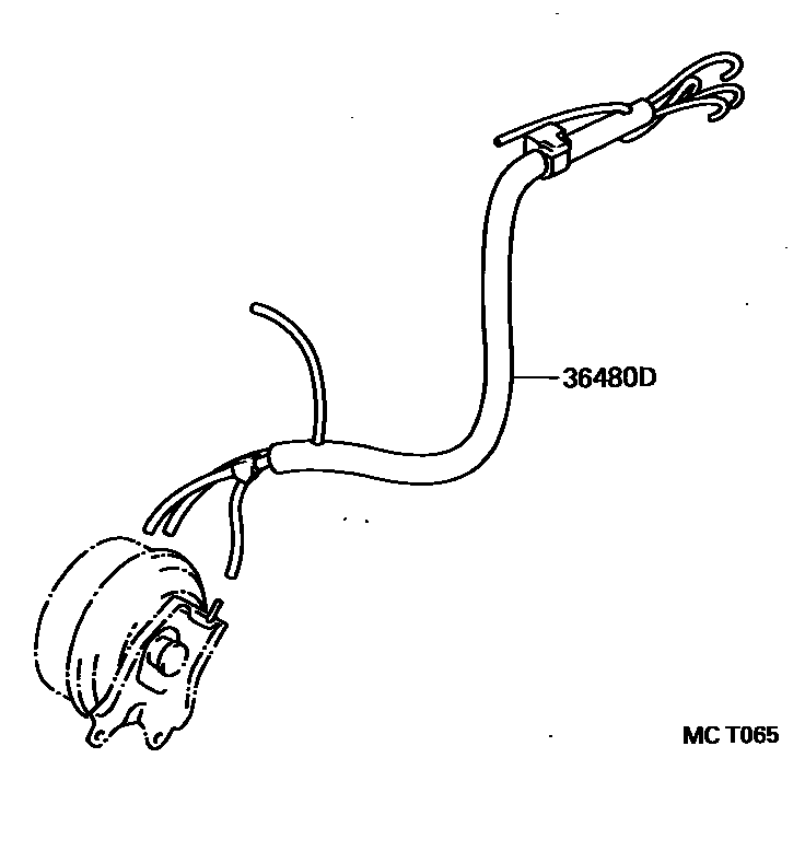 Toyota COROLLA 分动器真空管 EPC diagram — MCT065