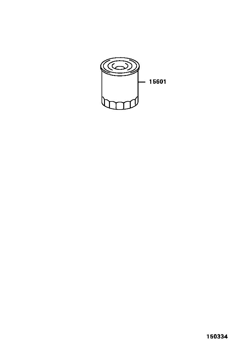 Toyota COROLLA Oil Filter EPC diagram — 150334