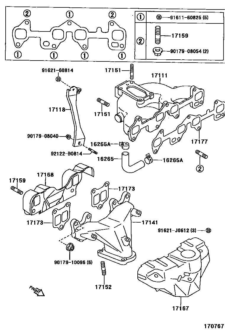 Toyota COROLLA Manifold EPC diagram — 170767